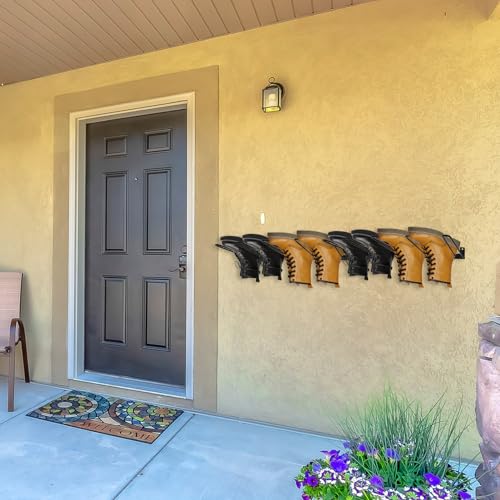 XLSXEXCL 4 Pack Boot Rack Wader Hangers Wall Mount Holds 8 Pairs Boot Organizer Hanging Metal Tall Boot Holder for Cowboy Garage Boot Storage Closet XLSXEXCL