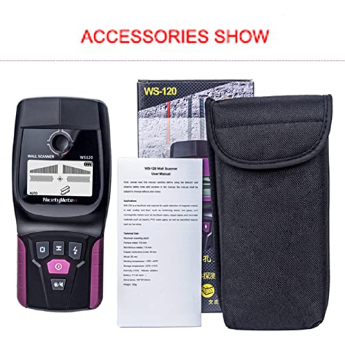 Wall Scanner, Handheld Digital Professional Multifunctional Stud Detector, Live Wire Cable PVC Water Pipe Metal Finder, Suitable for Detecting Metal, GOVRN