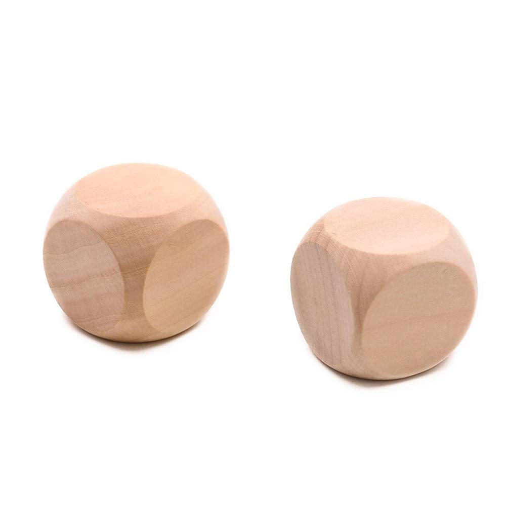 10pcs Wooden Cubes Crafts Blank Dice,Unfinished Wood Dice Wooden Cubes Wooden Square Blocks,for DIY Craft Projects(2.0cm) Generic