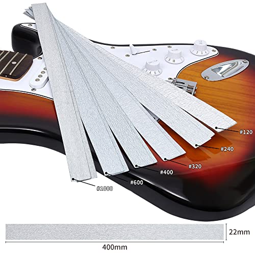 Frautron Guitar Luthier Tool Kit Includes 16" Fret Leveling Beam, Guitar Neck Notched Straight Edge Setup Tool, Fret Rocker, String Action Ruler Frautron