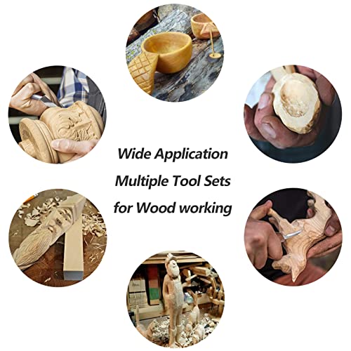 VIBRATITE Wood Carving Tools Set - Wood Carving Kit with Detail Wood Knife, Woodworking Whittling Kit for Beginners, DIY VIBRATITE