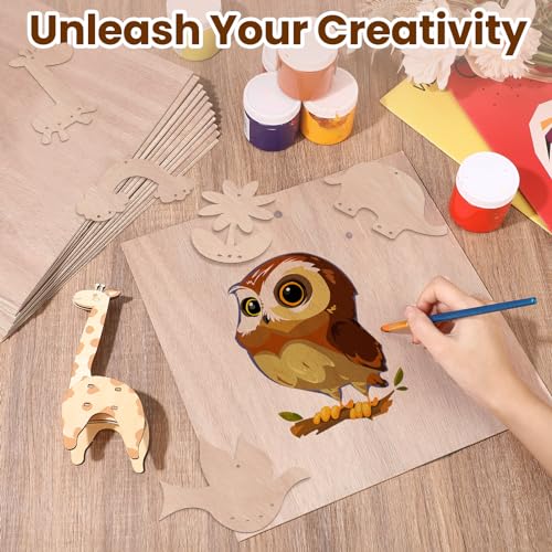 Barydat 12 Pcs 12" x 12" Walnut Cherry Wood Plywood 1/8" Plywood Sheets Walnut Plywood Wood Crafts Unfinished Thin Wood 3 mm Plywood for Laser Barydat