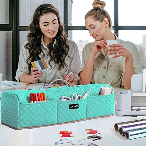AMOIGEE Padded Dust Cover Compatible with Cricut Maker, Cricut Maker 3, Explore Air 2, Cricut Explore 3 Machine, with Pockets for Cricut Accessories, AMOIGEE