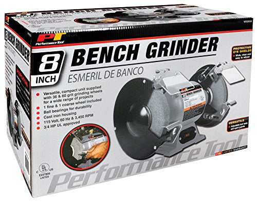 Performance Tool W50058 3/4 HP Motor 8-Inch Bench Grinder Performance Tool
