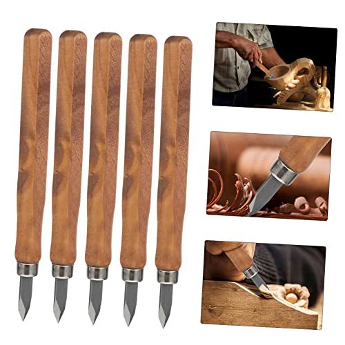 STOBAZA 5pcs Woodworking Marking Knife Cutting Machine Hand Tools Chisel Detail Carving Knife Carving Hand Chisel Wood Carving Tools Woodworking Line STOBAZA