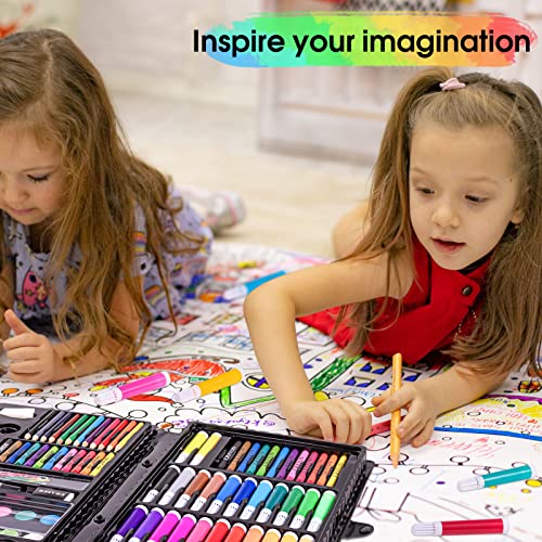 VigorFun Art Kit, Drawing Painting Art Supplies for Kids Girls Boys Teens, Gifts Art Set Case Includes Oil Pastels, Crayons, Colored Pencils, VigorFun