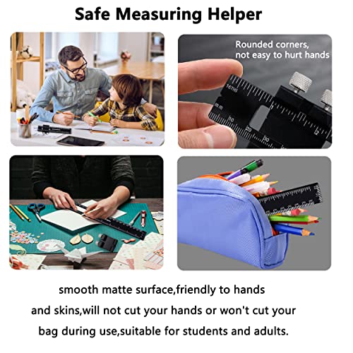 Precision Pocket Woodworking Ruler 8 inch Marking Measuring Ruler Professional Woodworking Tools Ruler Metal Construction Ruler Inch and Metric Ruler FEYAIM