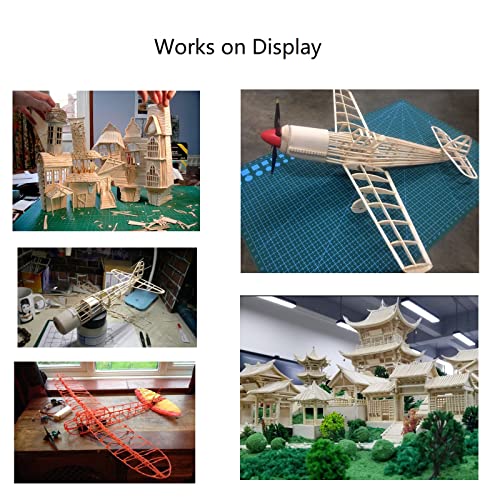 iUoczi 12 Pack Square Wood Dowel Rods 1/2x1/2x12 Inch Balsa Wood Sticks Natural Wood Color Unfinished Wood for Cricut Maker Make Models of House iUoczi