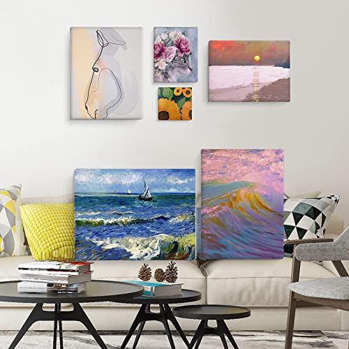 30 Pack Canvases for Painting with 4x4, 5x7, 8x10, 9x12, 11x14, 12x16, Painting Canvas for Oil & Acrylic Paint ESRICH