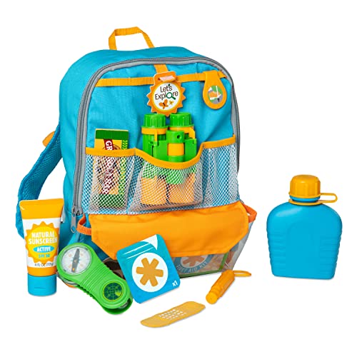 Melissa & Doug Let’s Explore Hiking Play Set – 23 Pieces Toddler Nature Toys, Hiking Toys for Kids Ages 3+ Melissa & Doug