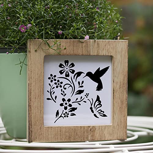 80 Pcs Stencils for Painting on Wood, Reusable Flower Stencils Butterfly Stencils Bird Plastic Stencils Bee Wall Stencil DIY Craft Template Paint DZXCYZ
