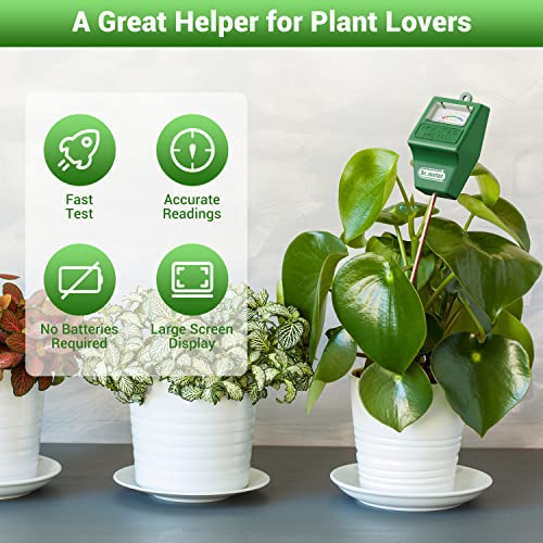 Dr.meter Soil Moisture Meter, Plant Water Meter for Garden Lawn Farm Indoor & Outdoor Use, Soil Tester Hygrometer Sensor for House Plants, Gardening Dr.meter