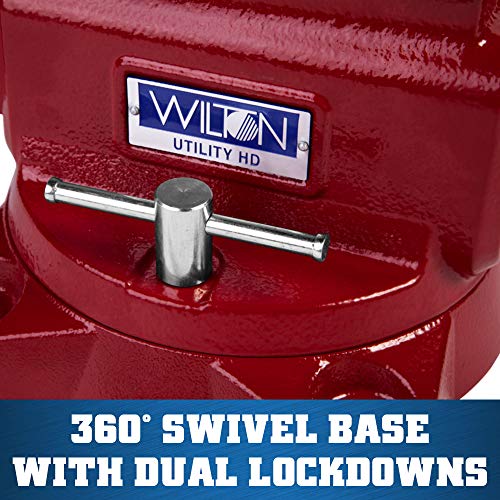 Wilton Utility HD Bench Vise, 6-1/2" Jaw Width, 6-1/4" Jaw Opening, 4-1/4" Throat (Model 656UHD) Wilton