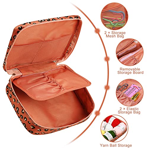 Coopay Crochet Kit Beginners Crochet Hook Set with Crochet Yarn,58PCS Portable Crochet Set Ergonomic Crochet Hooks Travel Knitting Crochet Supplies Coopay