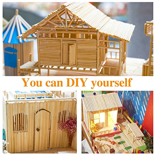 150 Pcs Dowel Rods, 1/8 x 12 Inch Wooden Dowels Craft Wood Sticks Unfinished Natural Bamboo Dowling Rods for Crafts and DIYers WSICSE