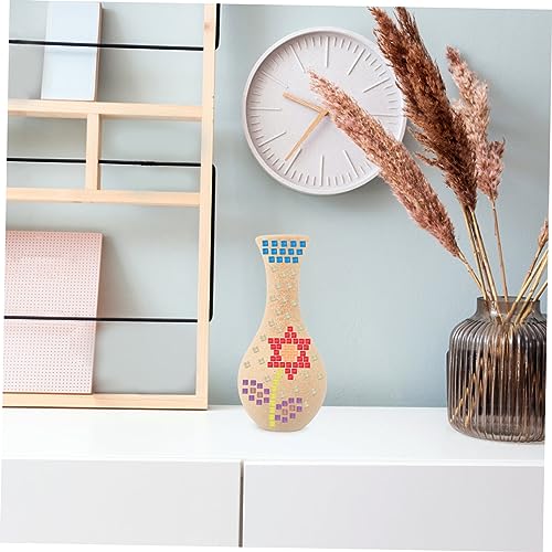 Operitacx 1 Set DIY Vase Unfinished Wood Vase Paintable Vase Tall Ceramic Vases Christmas Craft Supplies Flower Vase Mosaic Flower Holder Vase Tall Operitacx