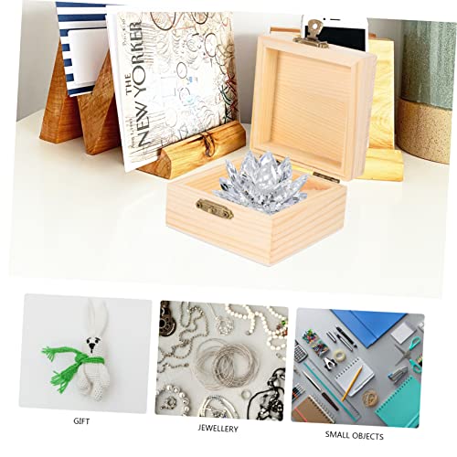 VOSAREA 8 pcs Packaging storage wooden box jewelry storage organizer wooden treasure chest wooden decor woodsy decor rustic wooden case wood ring VOSAREA