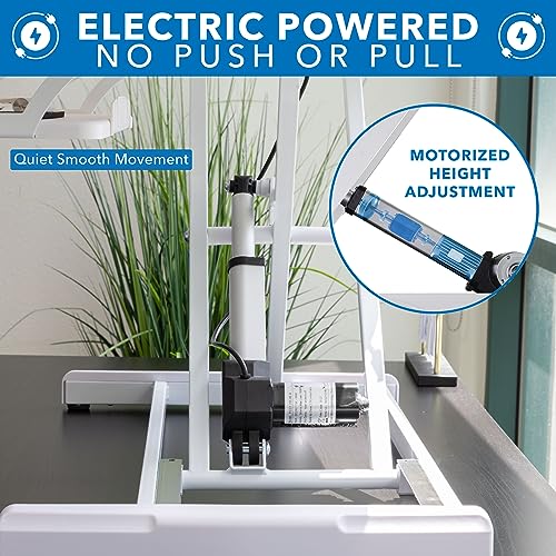 Mount-It! Electric Standing Desk Converter with 38" Tabletop, Height Adjustable Sit Stand Desk Riser, Motorized Desk Riser with Keyboard Tray and Mount-It!