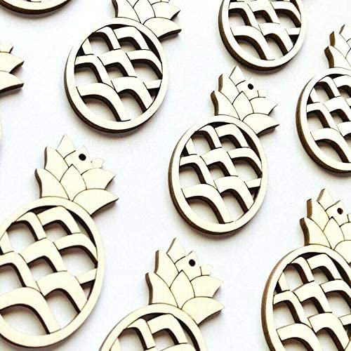 ALL SIZES BULK (12pc to 100pc) Unfinished Wood Wooden Laser Pineapple Flower Cutout Dangle Earring Jewelry Blanks Shape Crafts Made in Texas Texan Wood Crafts