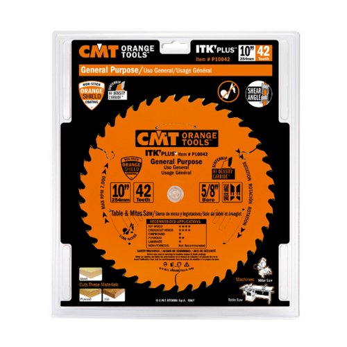 CMT P12072 ITK Plus Finish Saw Blade, 12 x 72 Teeth, 10° ATB+Shear with 1-Inch bore CMT