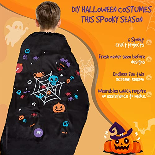 jackinthebox Halloween Crafts for Kids | Contains 6 Chunky Craft Projects | Great Halloween Costume for Kids | Incl. Halloween Cape, Pumpkin Pouch, jackinthebox