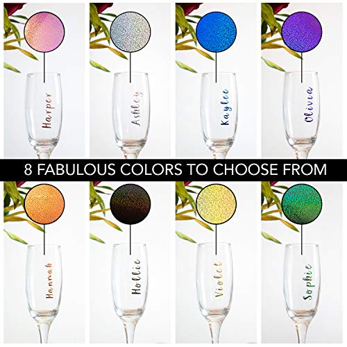 Permanent Glitter Vinyl for Cricut (8pk, 12 x 11 Inch) Sparkle Holographic Vinyl Adhesive Sheets for Oracle 651 with Metallic Rainbow Effect (Gold, Kraftex