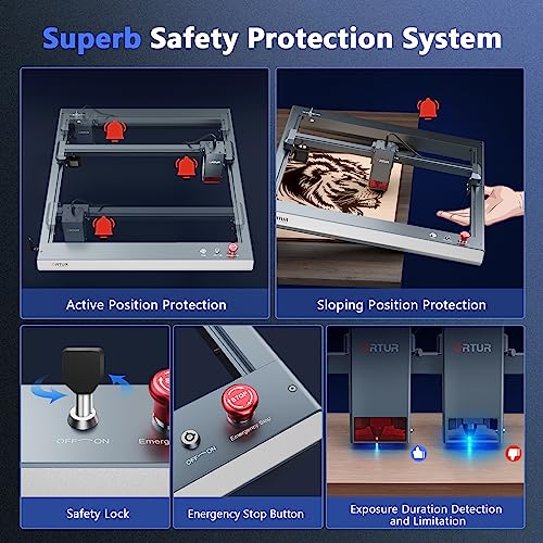 Ortur OLM3 LU3-20A Laser Engraver with 50L Laser air Assist, 20W Output Laser Cutter DIY Laser Engraver Machine, 20000mm/min Engraving Speed and App Ortur