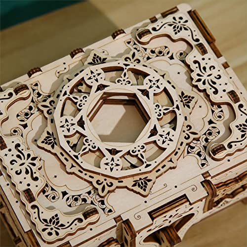 bennama 3D Wooden Puzzles Antique Box - Store Your Jewelry - DIY Gift Box, Brainteaser and Puzzle for Christmas/Birthday,Gifts for Adults and Teens bennama