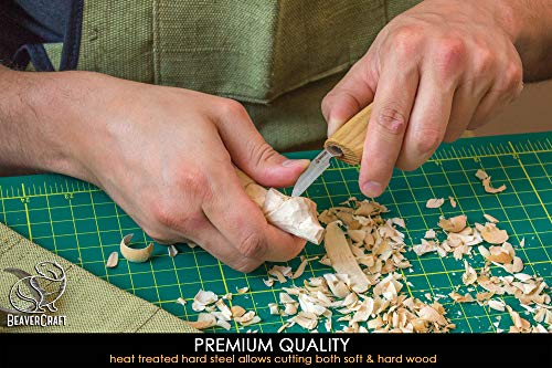 BeaverCraft Wood Carving Detail Knife C8 1.5" Whittling Knife for Detail Wood Carving Craft Knife - Chip Carving Knife Wood Carving Tools for BeaverCraft