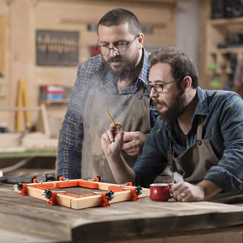 90 Degree Clamp,Positioning Squares,(3" 4") x 8 Right Angle Clamp with 8 Clamp,Corner clamps Woodworking Tool for Pictures Frames, Cabinets, Boxes ZTUKOMN