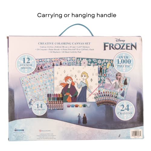 Disney Frozen Creative Coloring Canvas Painting and Activity Set for Kids, 1000+ pcs Innovative Designs