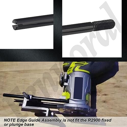 204358001 Edge Guide Assembly & 519233001 Round Sub-Base Compatible with Ryobi P601 18V ONE+ Trim Routers and R2401 Models Fennoral