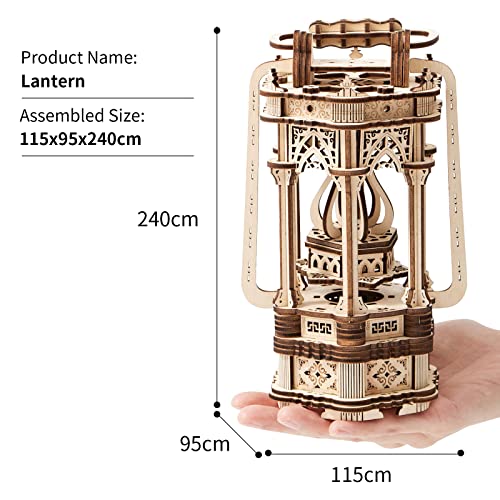bennama 3D Wooden Puzzles Medieval Style Vintage Lantern Model Kits Includes Light Source, Brainteaser and Puzzle for Christmas/Birthday,Gifts for bennama