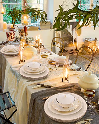 Wood Slices 6 Pack 9-10.5 Inch Large Wood Rounds Natural Wood Slices for Centerpieces,Wedding&BabyShower,Table Decorations,Crafts,DIY,Arts BeNiNat