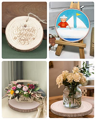 Wood Slices 12-13.5 Inch 2 Pcs Large Wood Slices for Centerpieces/Tables/Weddings/BabyShower/Crafts/Decorations ZKHOB