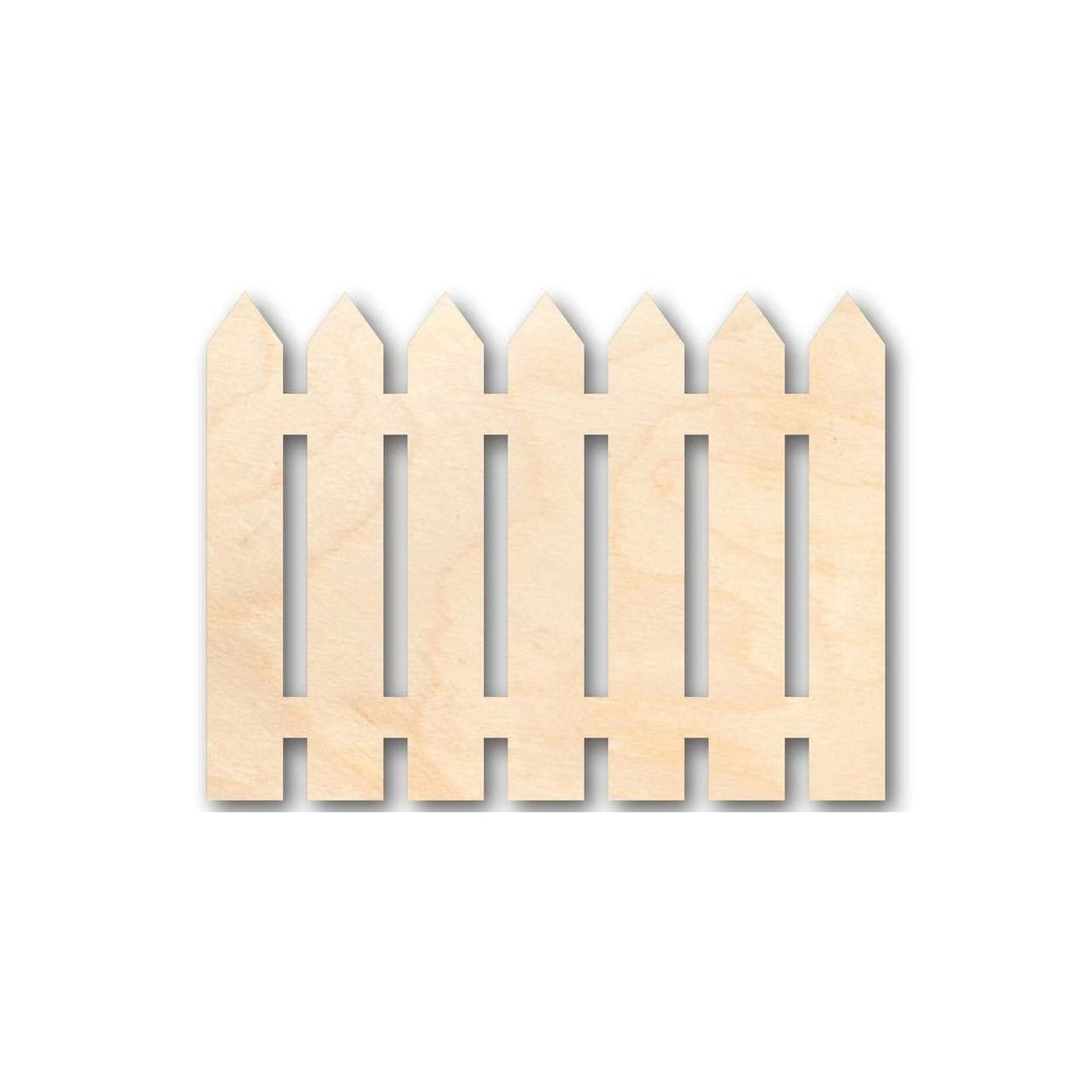 Unfinished Wood Picket Fence Shape - Craft - up to 24" DIY 6" / 1/4" 24 Hour Crafts