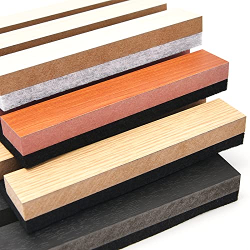 Art3d Wood Slat Acoustic Panels for Stylish Decor and Noise Reduction, 3D Textured Panel for Ceiling and Wall, Samples Pack Art3d