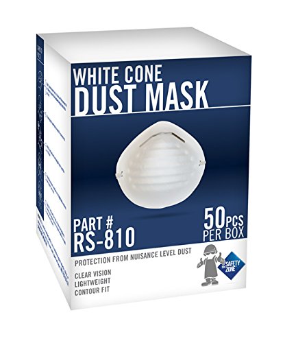 The Safety Zone White Cone Dust Masks, Non-Rated Nuisance Level (50 per Box) The Safety Zone