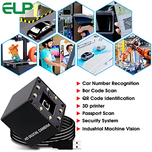 ELP 16mp Day Night USB Camera Auto Focus Webcam for Computer Mini UVC USB2.0 PC Camera IMX298 USB Security Camera 4K Lightburn Camera Industrial CCTV ELP