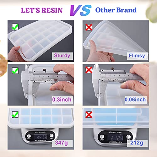 LET'S RESIN Resin Tray Mold,Rectangle Rolling Tray Molds for Resin,Sturdy Silicone Tray Molds with Edges,Large Rolling Tray Molds for Epoxy LET'S RESIN
