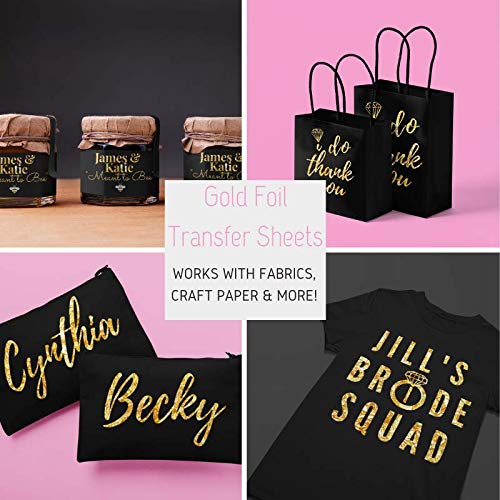 Nufun Activities Foil Transfer Sheets 8.25" x 11" Kits for Arts and Crafts Gold NuFun Activities