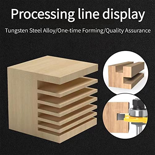 Domino Joiner Tool, Domino Joiner, 3 Wing Adjustable Woodworking Router Bit Dove Tailing Router Jig 8mm Shank for Plywood for Medium Density Azoiikwd