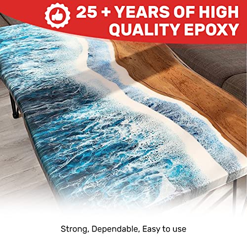 MAS Table Top Pro (2-Gallon Kit) | Crystal Clear Casting for DIY Arts and Crafts Projects | 2-Part Resin and Hardener Epoxy Kit | for Countertops, MAS