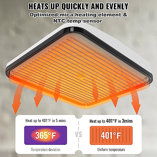 VEVOR Heat Press Machine,10x12inches Portable Shirt Printing Multifunctional Sublimation Transfer Heat Press Machine Teflon Coated, Easy Iron-on VEVOR