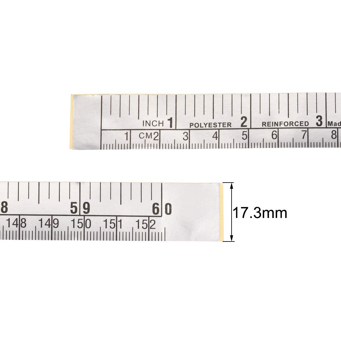 uxcell 2Pcs Self-Adhesive Measuring Tape with Fractions 60 Inches 150cm Workbench Ruler, Left to Right Sticky Measure Tape for Woodworking, Saw, uxcell
