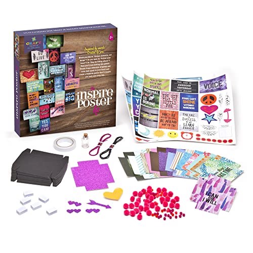 Craft-tastic – Inspire Poster Kit – Design a One-of-a-Kind Freeform Poster – Ages 8+ Craft-tastic