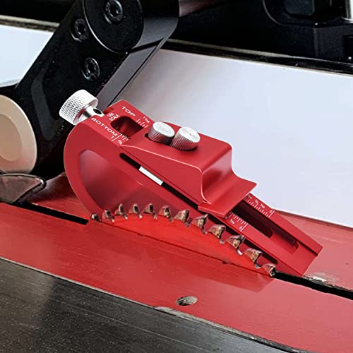 Adjustable Setup Block Height Gauge, Kingson Aluminum Precision Woodworking Tools for Router and Table Saw Accessories, 1/64" up to 1-1/16" Range, Kingson