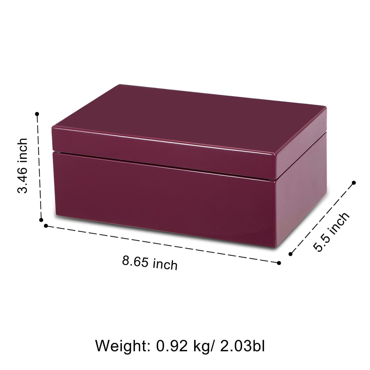 Voova Wooden Jewelry Box Organizer for Women Teen Girls, Luxury Piano Paint Wood Jewelry Case with Mirror, Large Jewellery Storage Boxes Display Voova