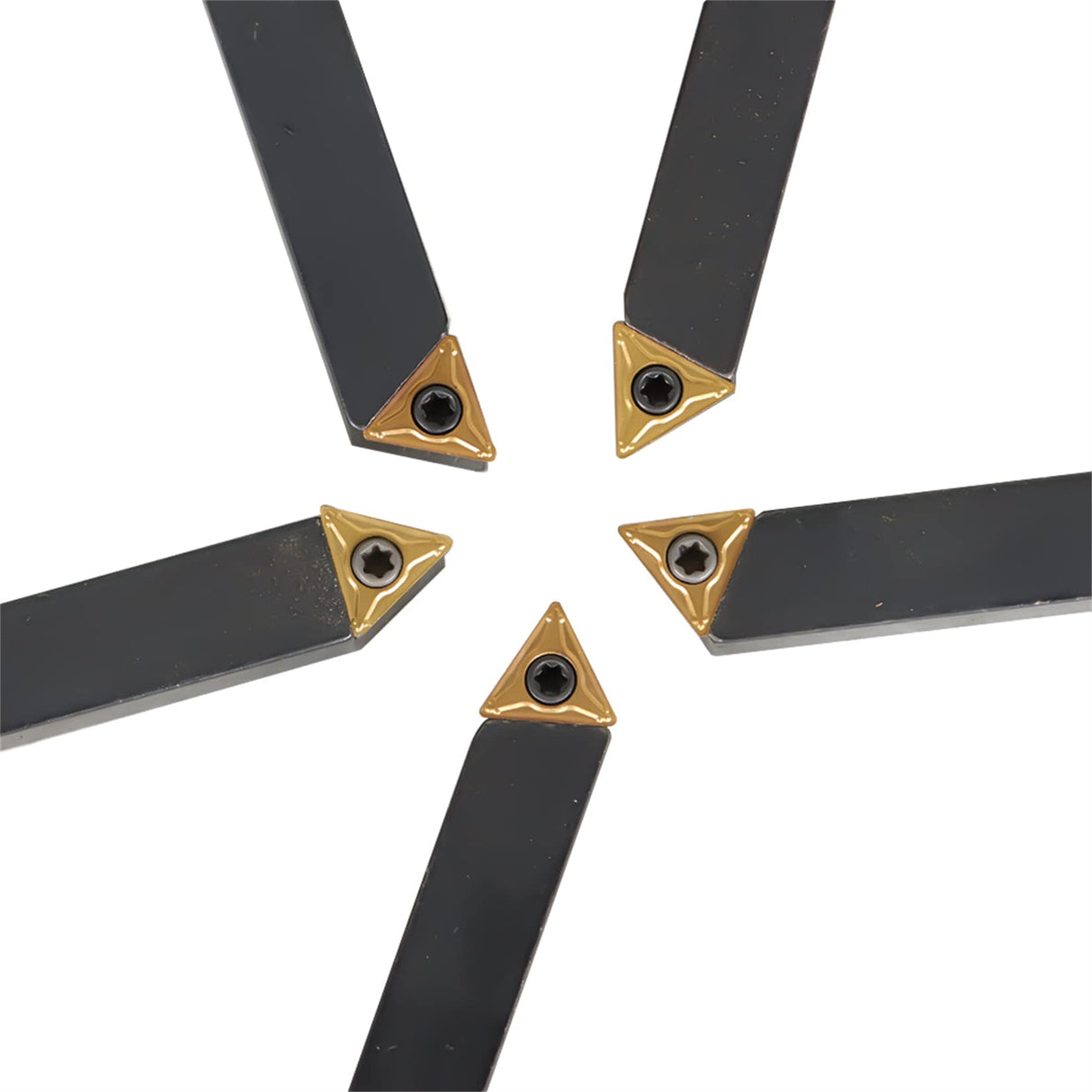 findmall 5Pcs 3/8 Inch Indexable Carbide Lathe Turning Tool Holder Metal Lathe Tools Inserts Bits with TCMT110204 Carbide Inserts findmall