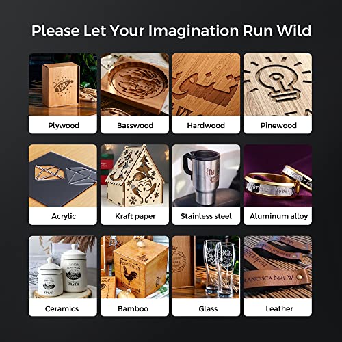 Longer RAY5 Laser Engraver 60W, Laser Engraver 10W Output Power, 32-bit Motherboard, Compresed Spot CNC, App Offline Control, DIY Engraver Tool for Longer